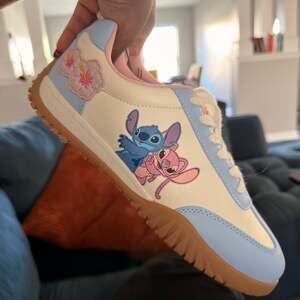 Disney Stitch & Angel Ohana Pastel Blue Pink Sneakers Women's 9 New